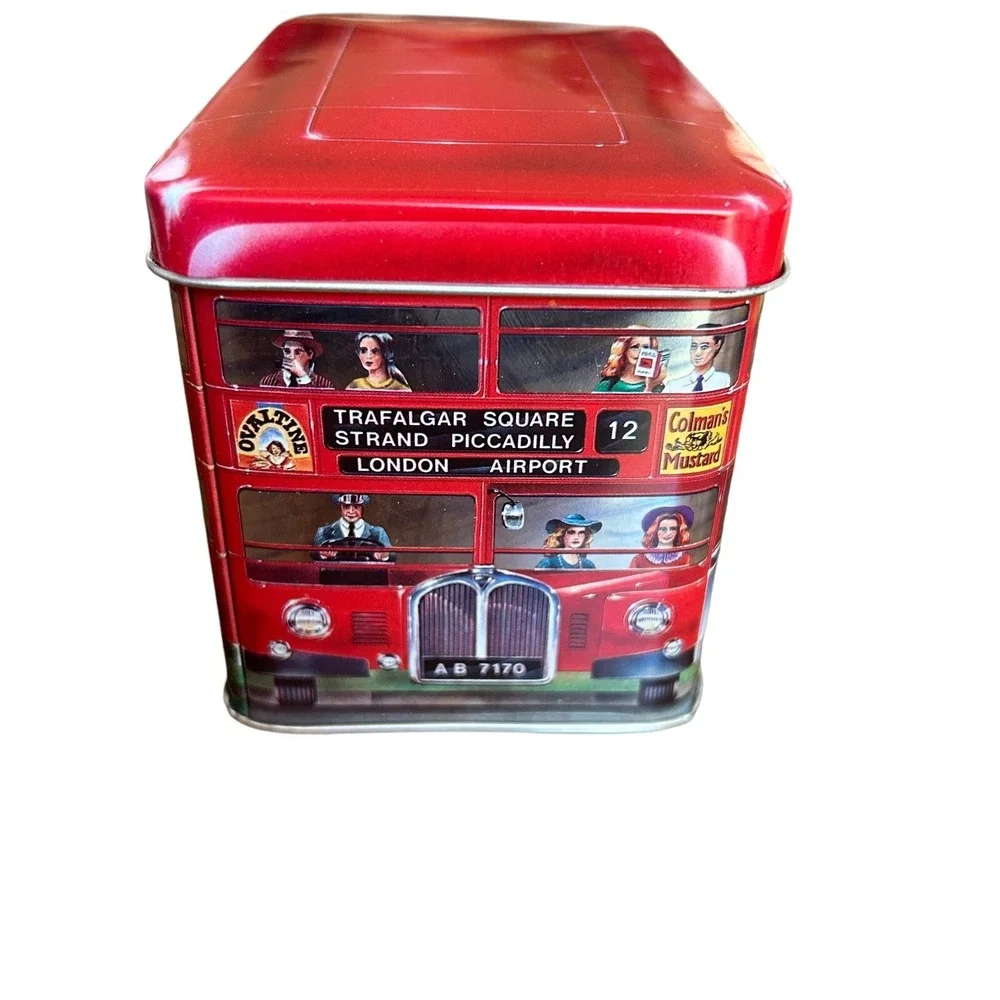 Churchill's of London Vintage Double Decker Bus Tin Collectible‎ England Empty